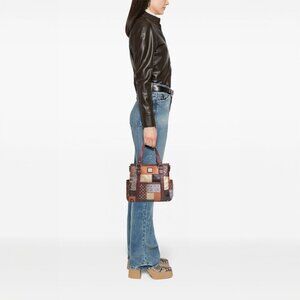 NWOT Jose Hess Patchwork Handbag with Detachable Shoulder Strap